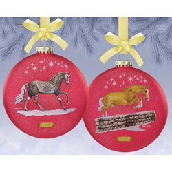 Breyer 2021 Holiday Artist Signature Ornament - Thoroughbred & Warmblood - Closeout