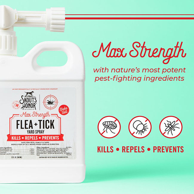 Skout's Honor Max Strength Flea & Tick Yard Spray - 32 oz image number null
