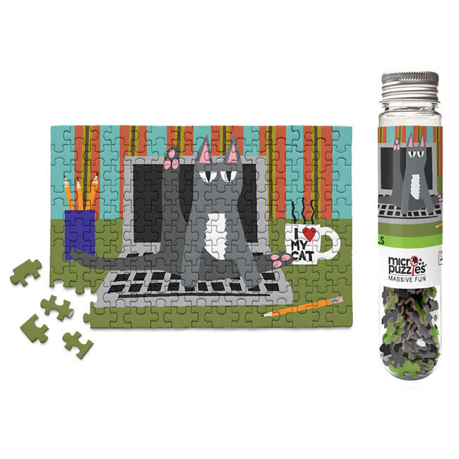 R. Nichols Micro Puzzle - Cat on Keyboard image number null