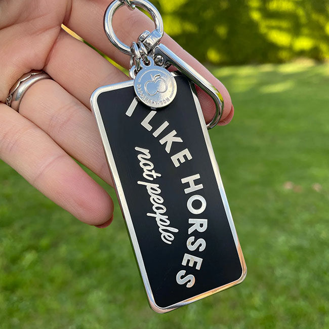 Dapplebay Keychain - I Like Horses image number null