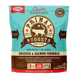 Primal Raw Frozen Nuggets Cat Food - Chicken & Salmon