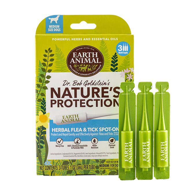 Earth Animal Nature&rsquo;s Protection Flea & Tick Herbal Spot-On for Dogs image number null