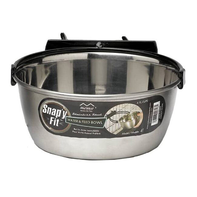 MidWest Homes for Pets Snap'y Fit Water & Food Bowl image number null