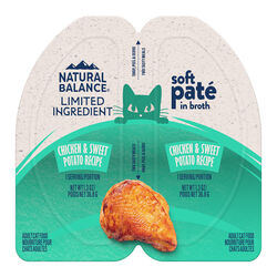 Natural Balance Limited Ingredient Soft Pate in Broth for Cats - Chicken & Sweet Potato Recipe - 2.6 oz