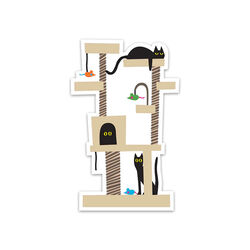 R. Nichols Die-Cut Magnet - Cat Tree