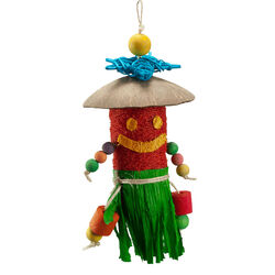 Nibbles Loofah Tiki Man Chew Toy