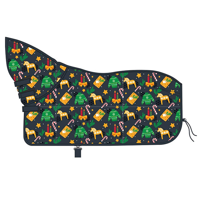 Horze Santa Christmas Fleece High Neck Cooler - Christmas Jumper - Closeout image number null