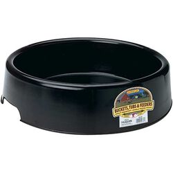 Little Giant DuraFlex Plastic Feed Pan - 3-Gallon Capacity - Black