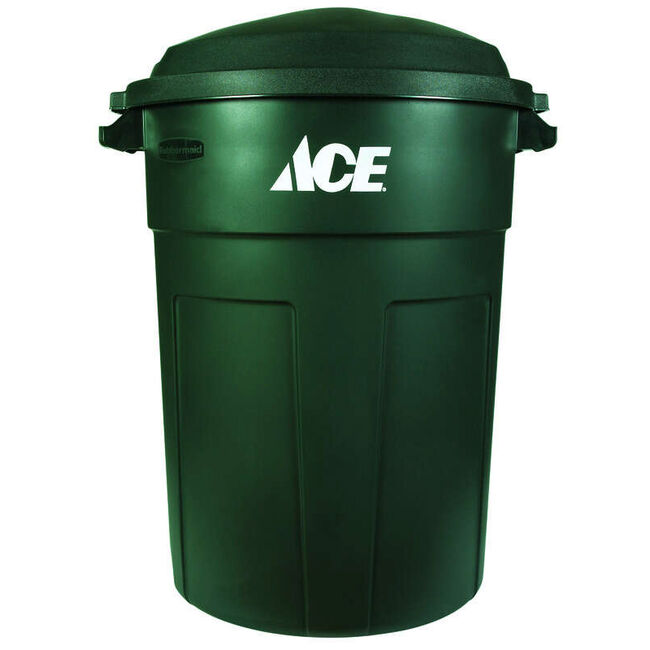 Ace Hardware Plastic Garbage Can with Lid - 32-Gallon Capacity image number null