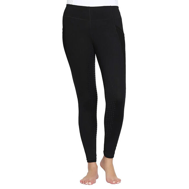 TuffRider Women's Minerva EquiCool Full Seat Tights - Black image number null