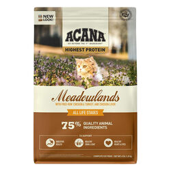 ACANA Meadowlands Cat Food with Free-Run Chicken, Turkey & Chicken Liver