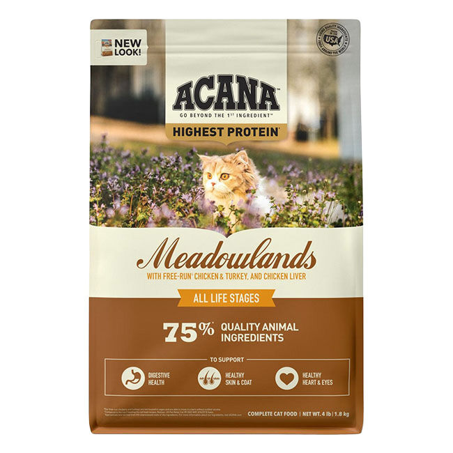 ACANA Meadowlands Cat Food with Free-Run Chicken, Turkey & Chicken Liver image number null