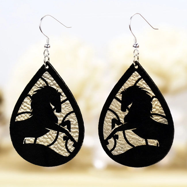 Classy Equine Earrings - Rearing Horse image number null