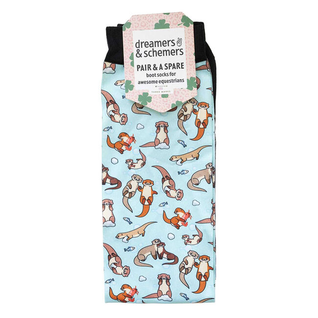 Dreamers & Schemers Boot Socks - Pair and a Spare - Otterly Adorable image number null