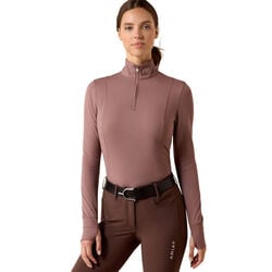 Ariat Women's Gridwork 2.0 1/4 Zip Baselayer - Twilight Mauve