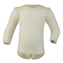 Engel Baby 100% Wool Long-Sleeve Bodysuit - Natural