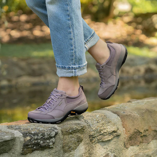 Dansko Women's Paisley Suede Waterproof Sneaker - Dusty Lilac image number null