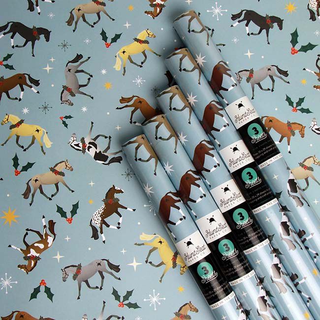 Hunt Seat Paper Co. Gift Wrap - Christmas Horse image number null