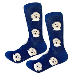 E&S Pets Unisex Novelty Crew Socks - Goldendoodle