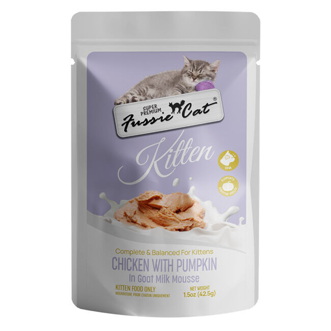 Fussie Cat Goat Milk Mousse for Kittens - Chicken with Pumpkin - 1.5 oz image number null