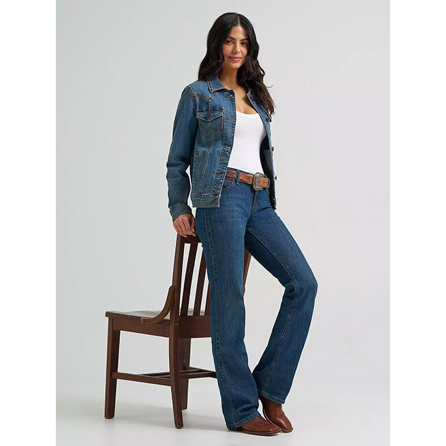 Wrangler Women's Ultimate Riding Jean Q-Baby Mid-Rise Bootcut - Tuff Buck image number null