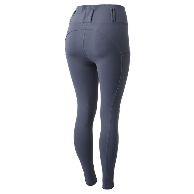 Horze Women's Everly Knee Patch Winter Riding Tights - Steel Gray image number null