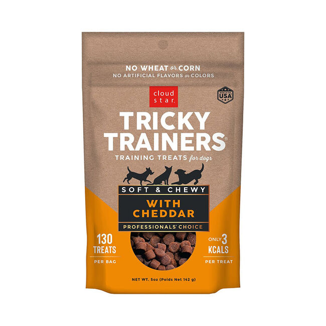 Cloud Star Tricky Trainers Chewy Dog Treats - Cheddar image number null
