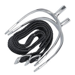Korsteel Women's Never Rust Prince of Wales Spurs with Straps