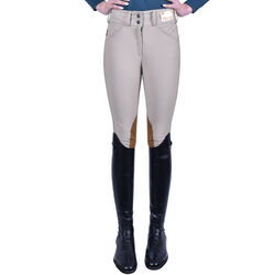 Tailored Sportsman Women's TechLight Clarino Knee Patch Boot Breech - Tan