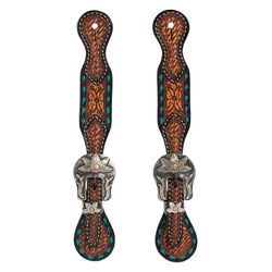 Weaver Equine Women's Turquoise Cross Spur Straps
