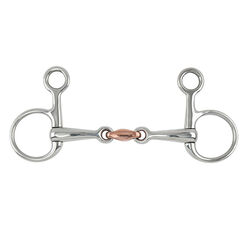 Shires Stainless Steel Bit with Hanging Cheeks & Copper Lozenge