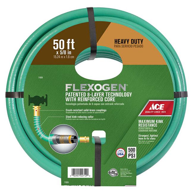 Ace Hardware Flexogen 5/8" x 50' Heavy Duty Premium Grade Garden Hose image number null