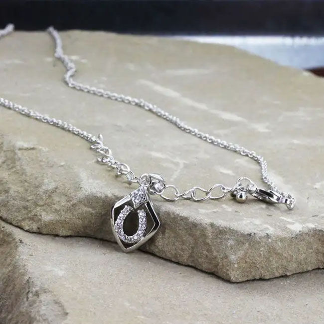 Montana Silversmiths Shielded in Horseshoes Necklace image number null