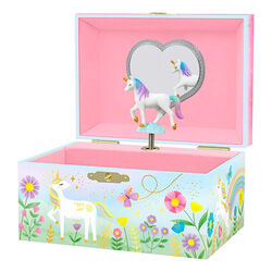 Giggle & Honey Deluxe Musical Jewelry Box - Floral Unicorn
