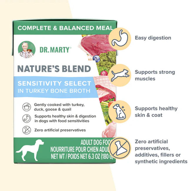 Dr. Marty Nature's Blend Sensitivity Select in Turkey Bone Broth - 6.3 oz image number null