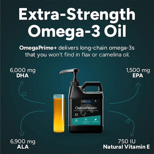 Mad Barn OmegaPrime+ - Extra-Strength Omega-3 Oil image number null