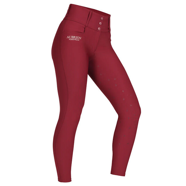 Shires Aubrion Women's Equestrian Breeches - Port image number null