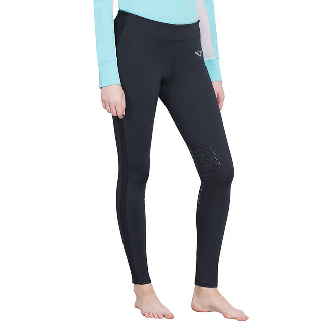TuffRider Women's Ventilated Schooling Tights - Black/Black image number null