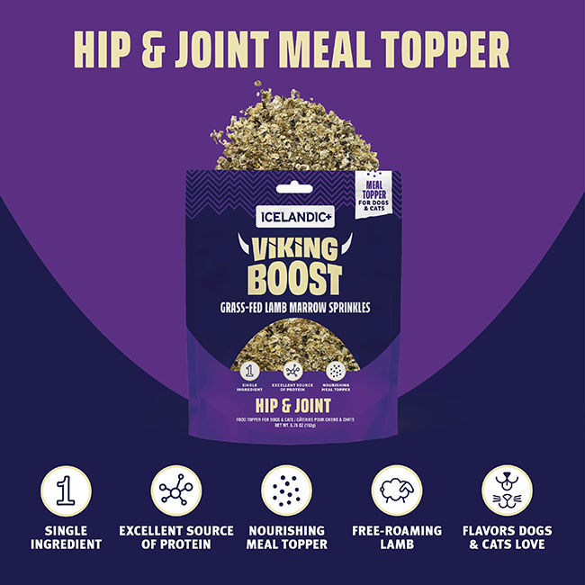 Icelandic+ Viking Boost Lamb Marrow Sprinkles for Dogs & Cats - Hip & Joint Support - 4 oz image number null