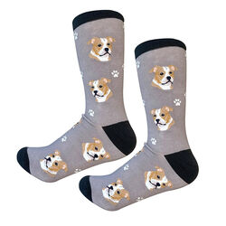 E&S Pets Unisex Novelty Crew Socks - Pit Bull