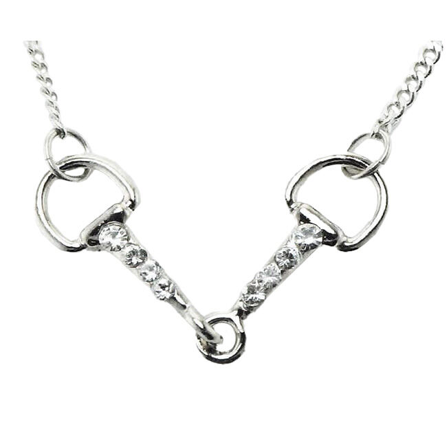 Finishing Touch of Kentucky Necklace - Snaffle Bit with Crystals image number null