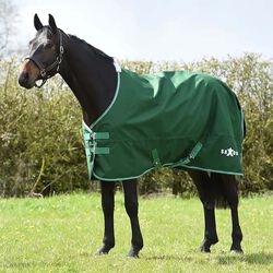 Saxon Defiant 1200D Standard Neck Medium Turnout - Hunter Green/White