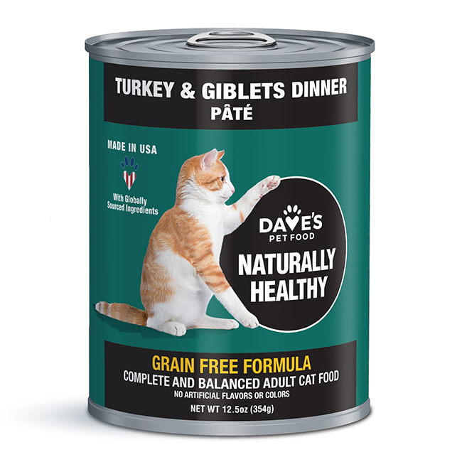 Dave's Pet Food Naturally Healthy Cat Food Turkey Giblets Pate
