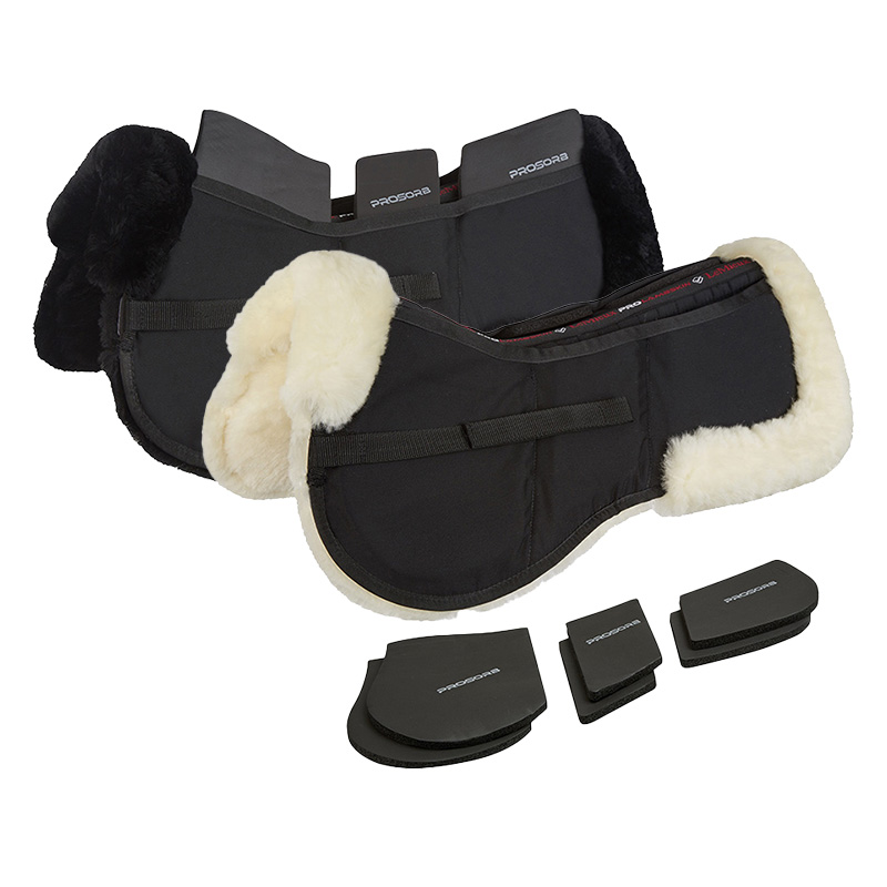 LeMieux ProSorb Merino+ 3 Pocket Half Pad with Shims The Cheshire Horse