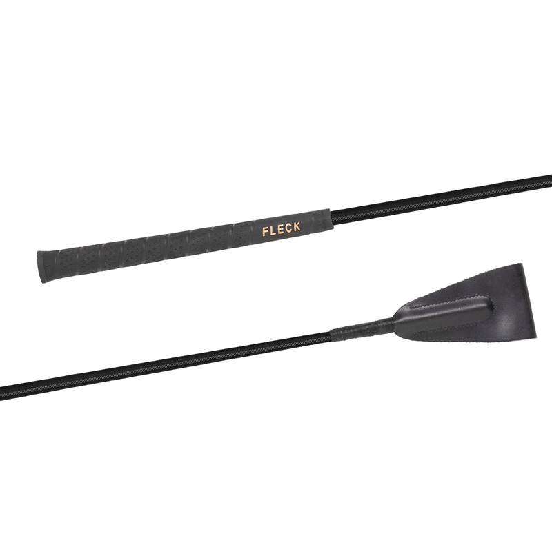 Padded Riding Bat FLECK Woven Nylon Fleck Grip Riding Bat 45cm, Black | The Cheshire Horse