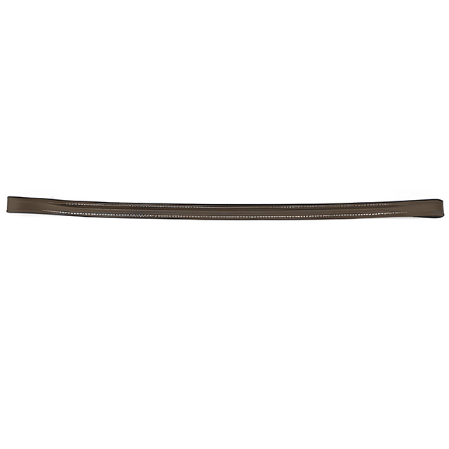 Bobby's English Tack noir lisse surélevé rembourré flash bandeau