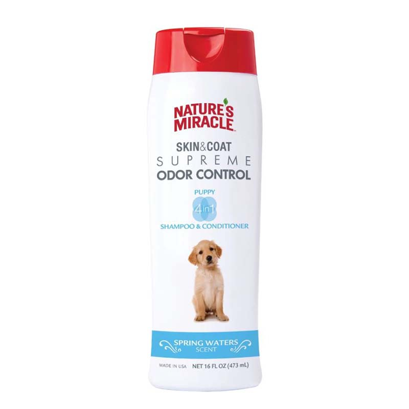 nature s miracle supreme odor control puppy shampoo conditioner spring water 16 oz