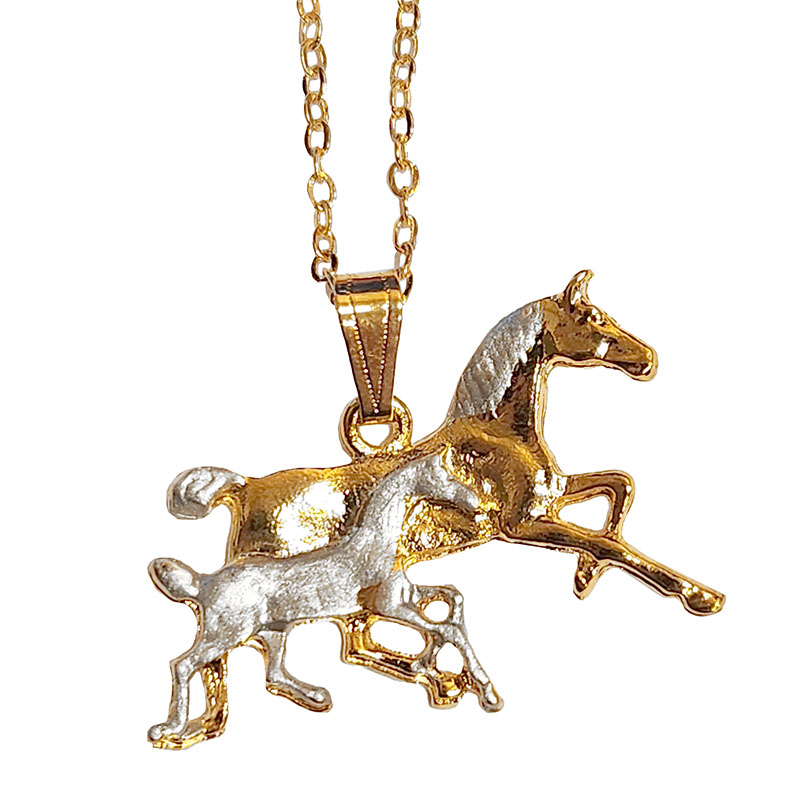 Finishing Touch of Kentucky Necklace TwoTone Mare & Foal The