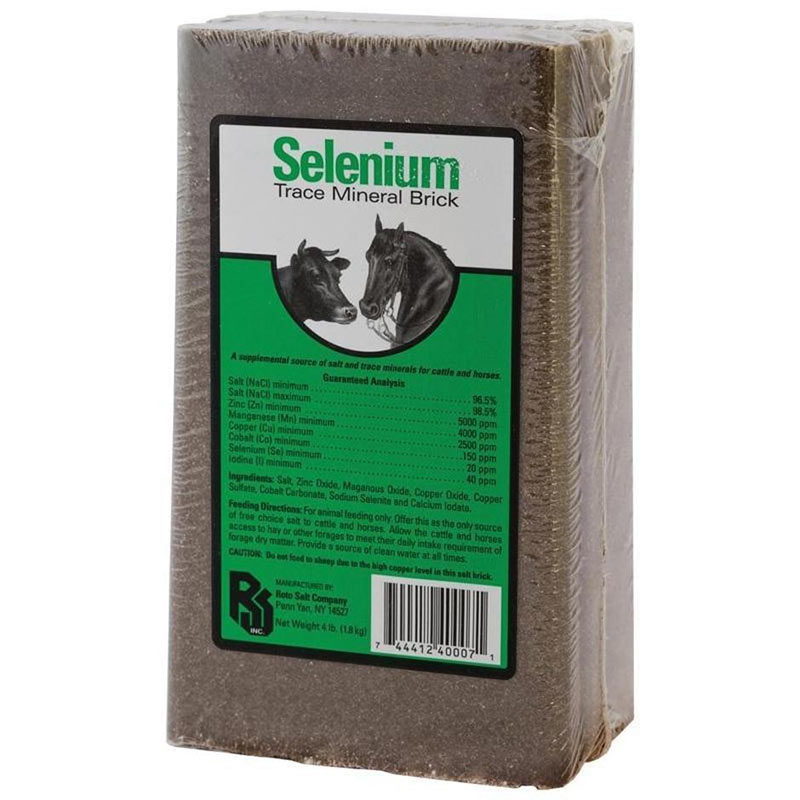 Roto Salt Selenium Salt Block 4 lb The Cheshire Horse