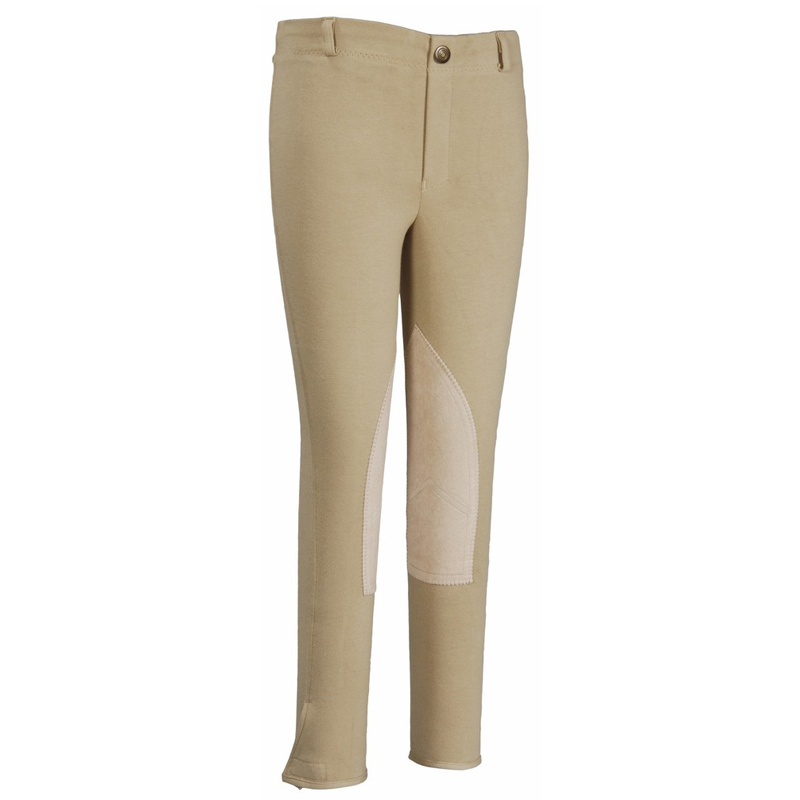 TuffRider Kids' Cotton PullOn Knee Patch Breech The Cheshire Horse
